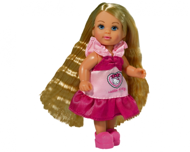 Кукла Еви с длинными волосами, расчески, заколочки из серии «Hello Kitty»  
